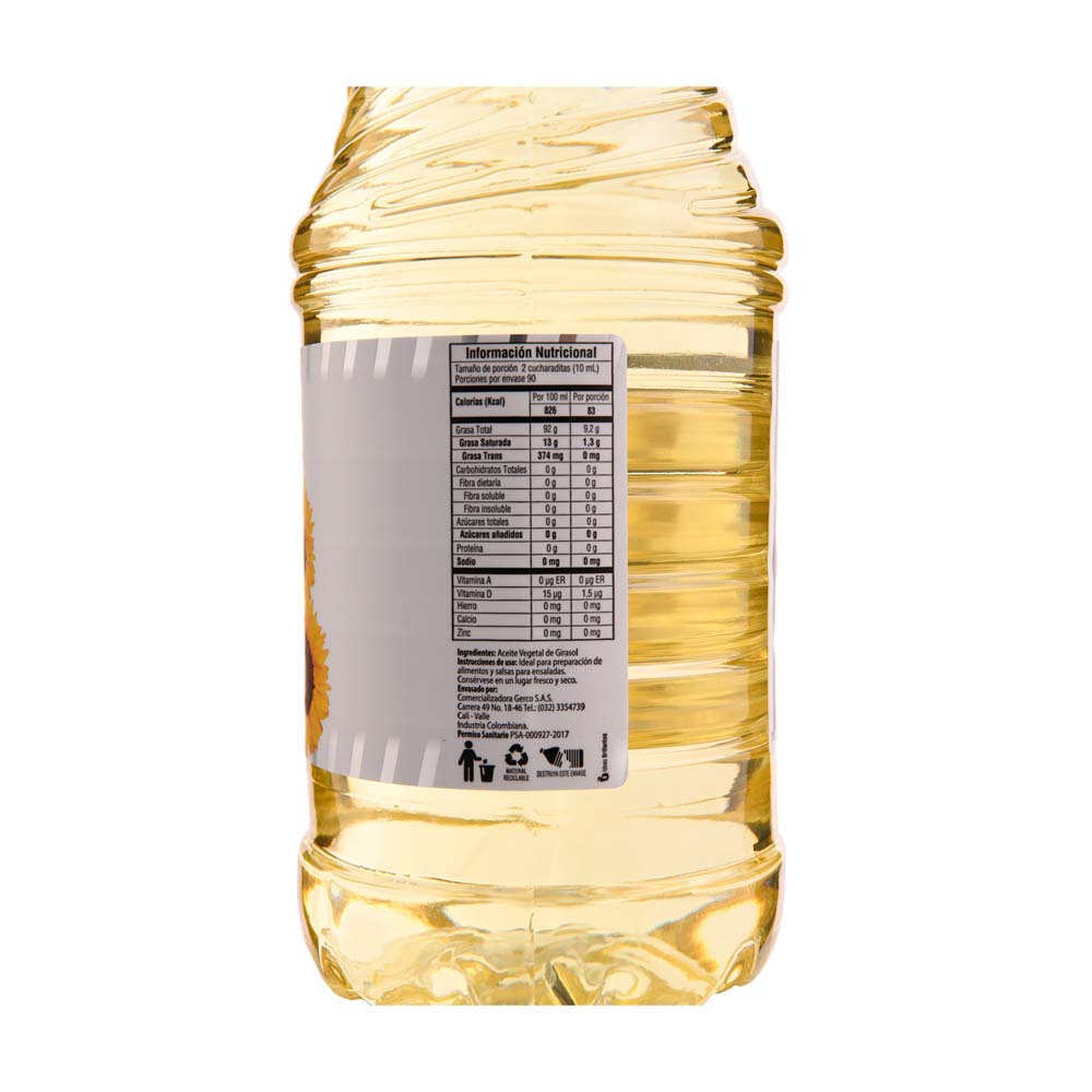 Aceite de girasol 900 ml bonolive - Súper Naturista